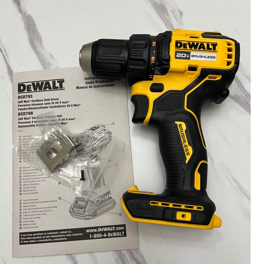 DeWalt DCD793 20V MAX Brushless Cordless 1/2 in Drill Driver Bare Tool